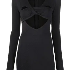 Жаккардовое платье мини с монограммой