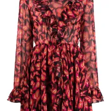 Платье мини с узором