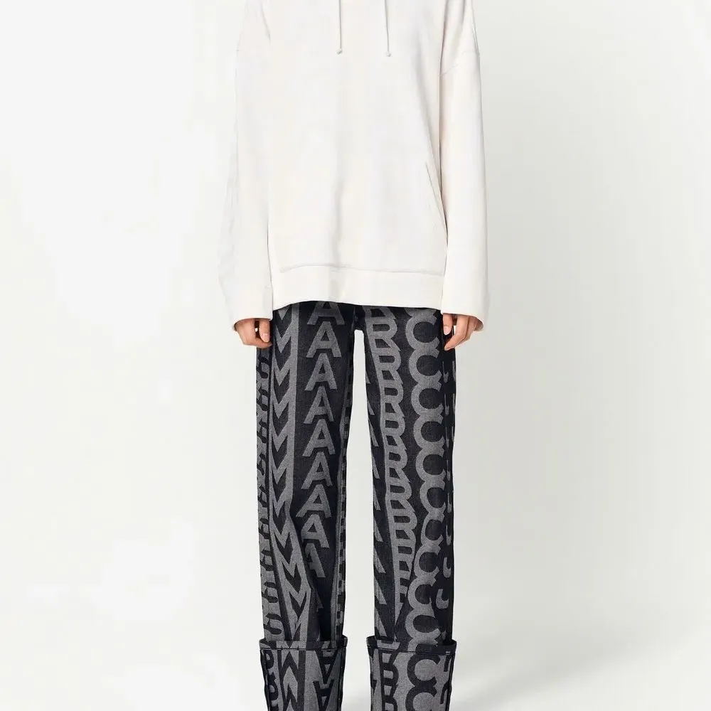 Худи оверсайз с кулиской и монограммой Худи оверсайз с кулиской и монограммой