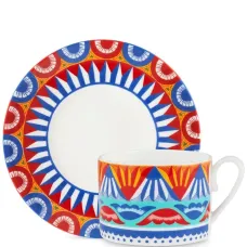 Чайный сервиз с геометричным узором