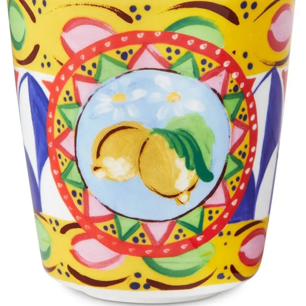 Фарфоровый стакан с принтом Carretto