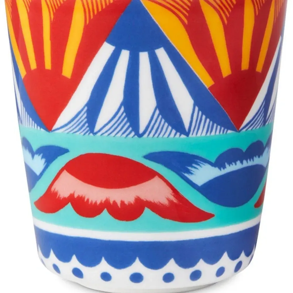 Фарфоровый стакан с принтом Carretto