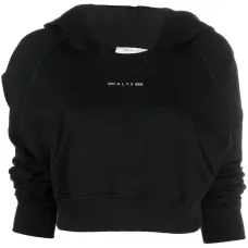 Укороченное худи с логотипом Укороченное худи с логотипом