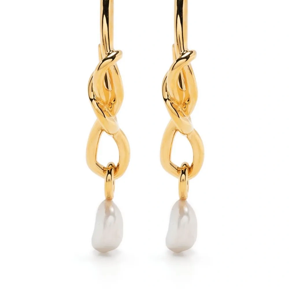 Серьги-подвески с жемчугом