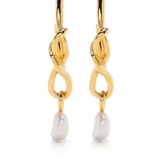 Серьги-подвески с жемчугом