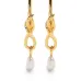 Серьги-подвески с жемчугом