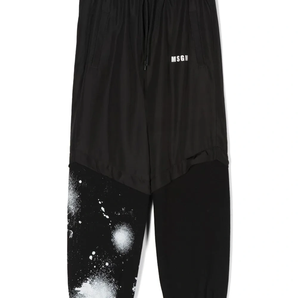 Спортивные брюки с контрастной вставкой