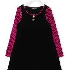 Платье с длинными рукавами и логотипом