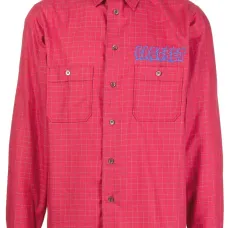 Клетчатая рубашка с логотипом