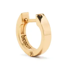 Серьга-кольцо с гравировкой