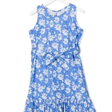 Платье миди с цветочным принтом