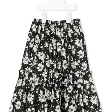 Расклешенная юбка миди с цветочным принтом