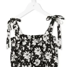 Топ с оборками и цветочным принтом