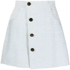 Юбка в тонкую полоску со складками