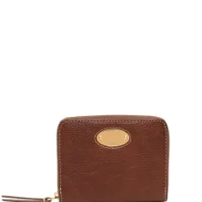 Кошелек из зернистой кожи с логотипом Кошелек из зернистой кожи с логотипом