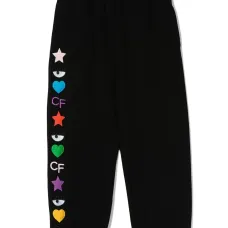 Брюки с вышитым логотипом