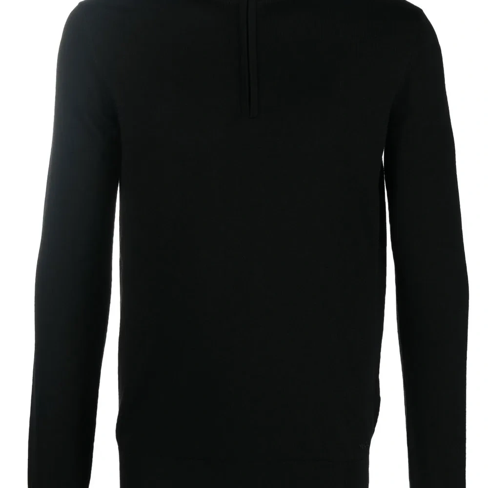 Джемпер из необработанной шерсти с высоким воротником