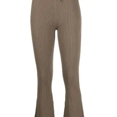 Укороченные брюки в рубчик