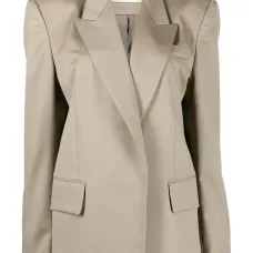 Шерстяной пиджак с заостренным воротником