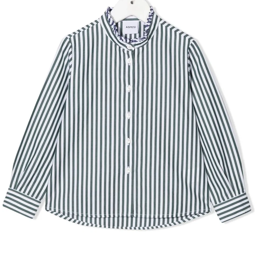 Полосатая рубашка с длинными рукавами