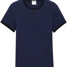 Футболка с контрастной отделкой и логотипом