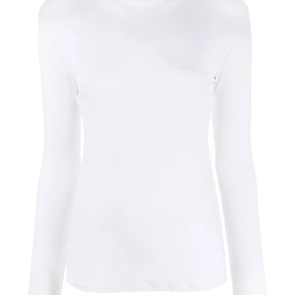 Топ в рубчик с высоким воротником