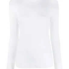 Топ в рубчик с высоким воротником