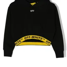 Укороченное худи с логотипом