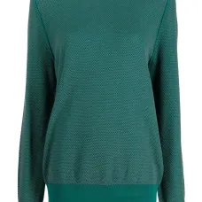 Фактурный джемпер с круглым вырезом