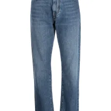 Прямые джинсы с завышенной талией