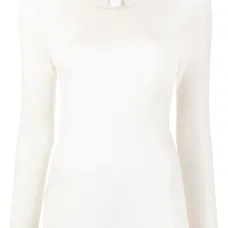 Шелковый топ с длинными рукавами