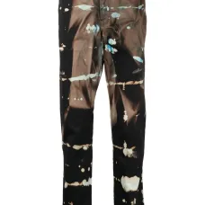 Прямые брюки с принтом тай-дай Прямые брюки с принтом тай-дай