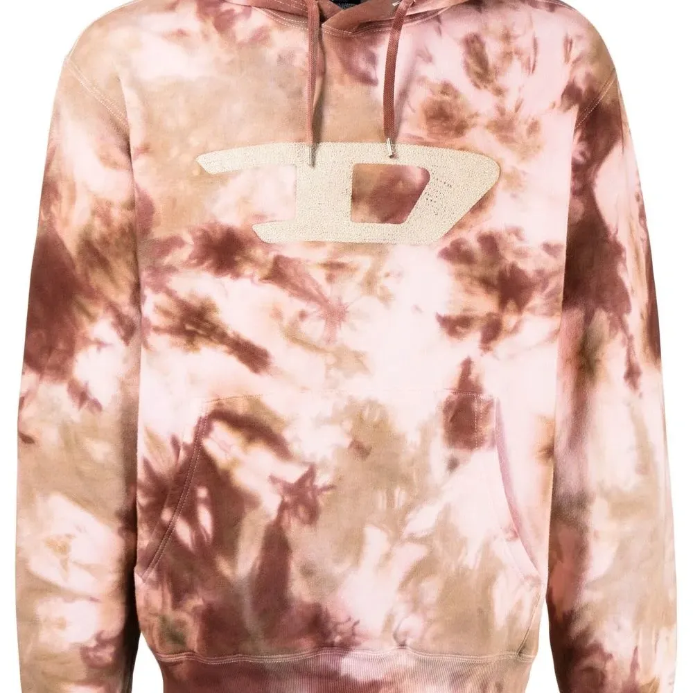 Худи с принтом тай-дай и логотипом