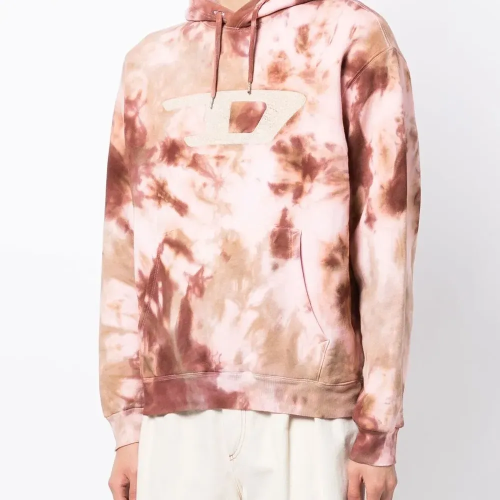 Худи с принтом тай-дай и логотипом