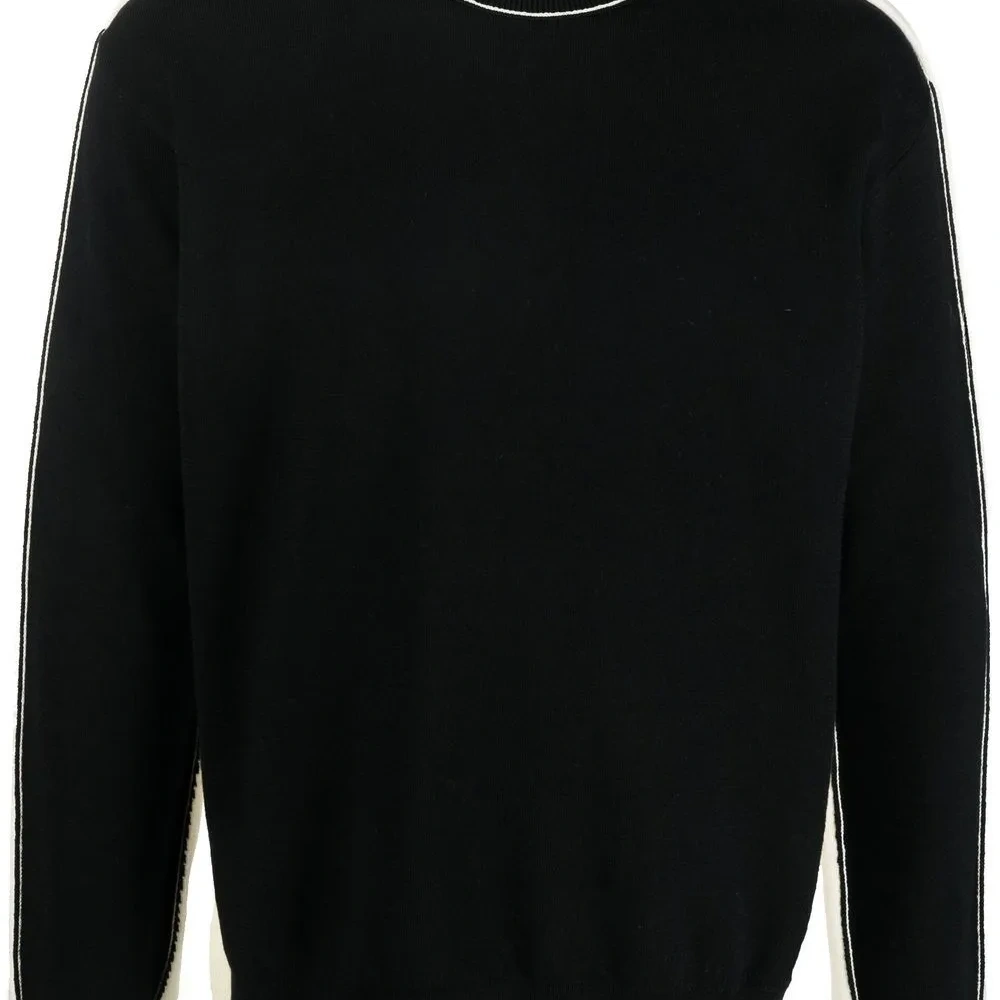 Джемпер в стиле колор-блок с круглым вырезом