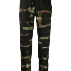 Прямые джинсы с абстрактным принтом