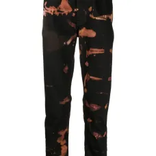 Прямые джинсы с выбеленным эффектом