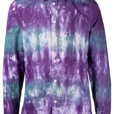 Рубашка с длинными рукавами и принтом тай-дай Рубашка с длинными рукавами и принтом тай-дай