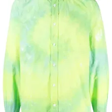 Рубашка с длинными рукавами и принтом тай-дай Рубашка с длинными рукавами и принтом тай-дай