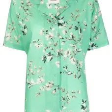 Рубашка с короткими рукавами и цветочным принтом