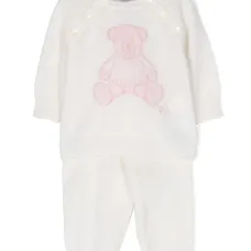 комплект из топа и брюк вязки интарсия