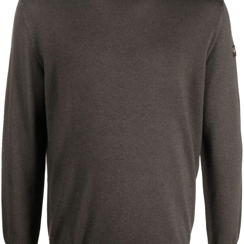 Джемпер из необработанной шерсти с круглым вырезом