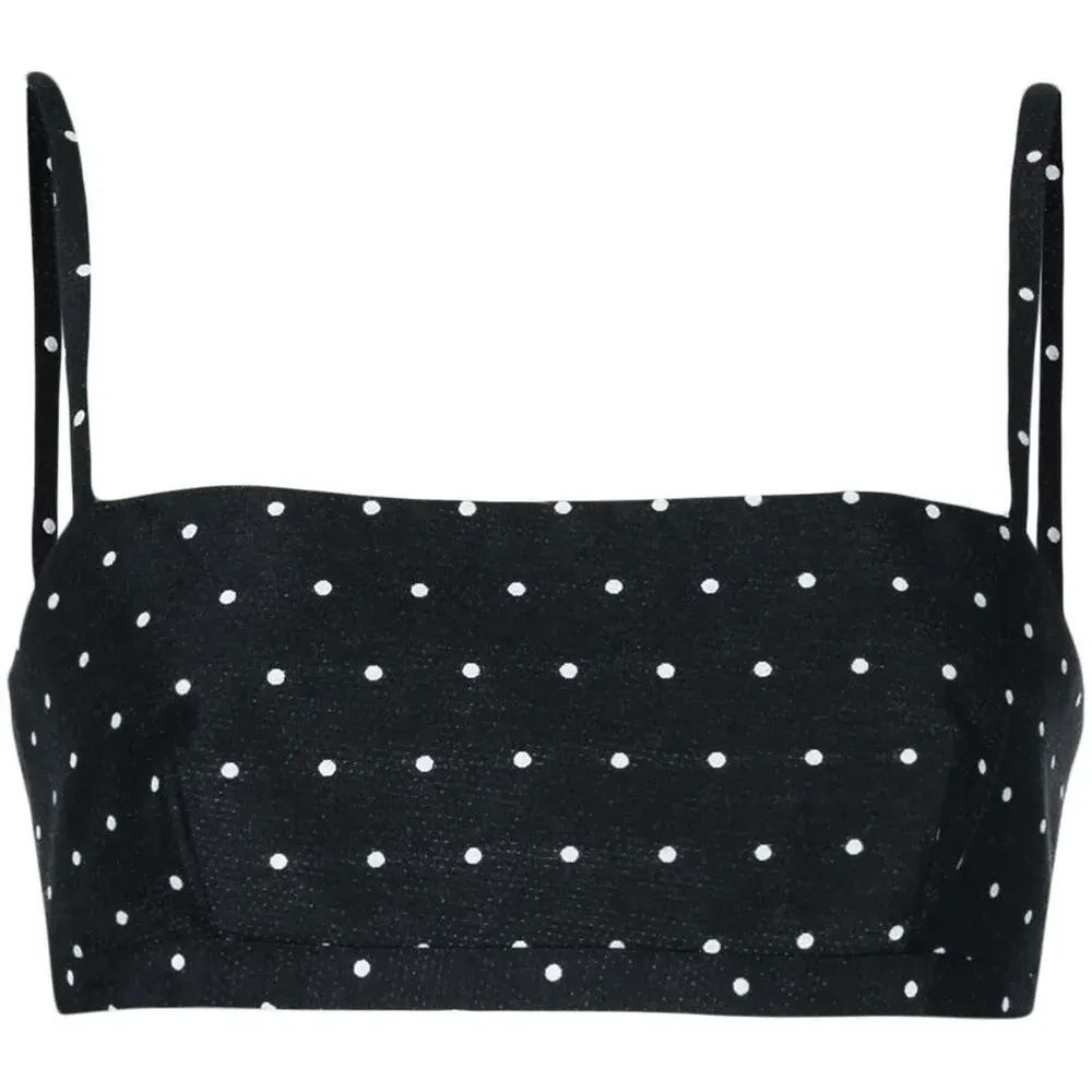 Укороченный топ Abbey в горох