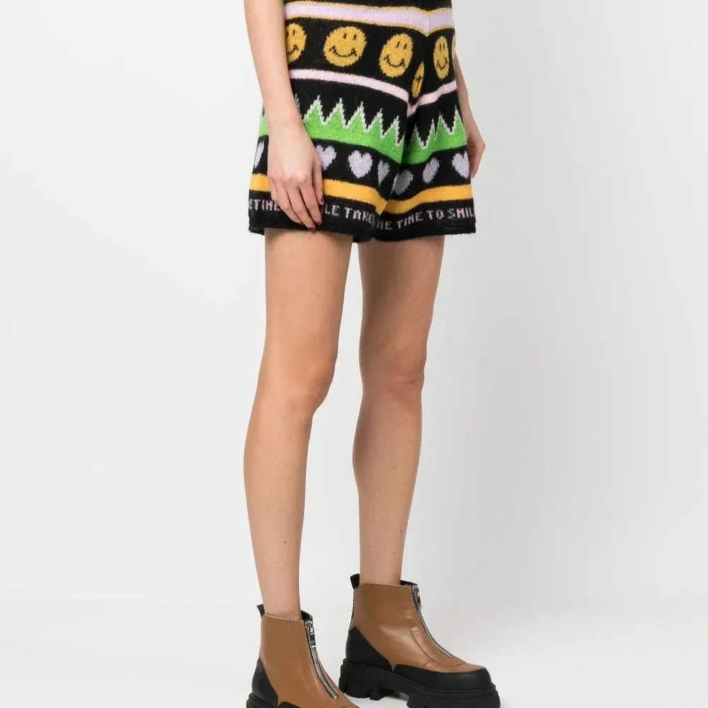 Трикотажные шорты с графичным принтом