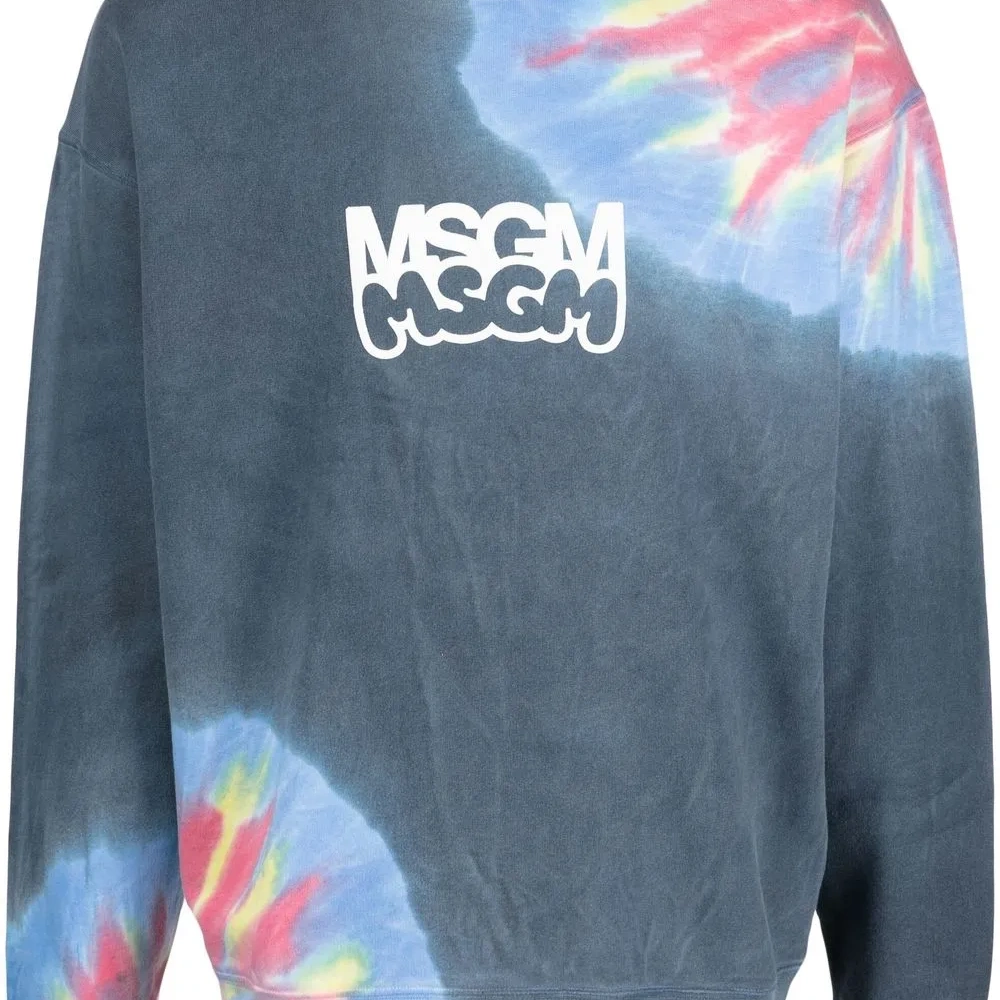 Толстовка с принтом тай-дай и логотипом