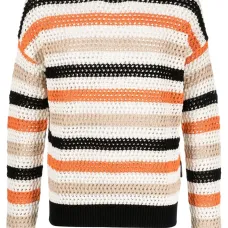 Полосатый свитер с круглым вырезом