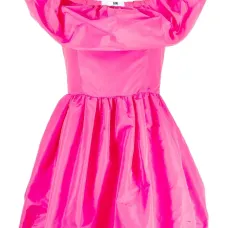 Платье с оборками и открытыми плечами