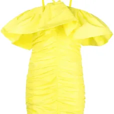 Платье мини с оборками