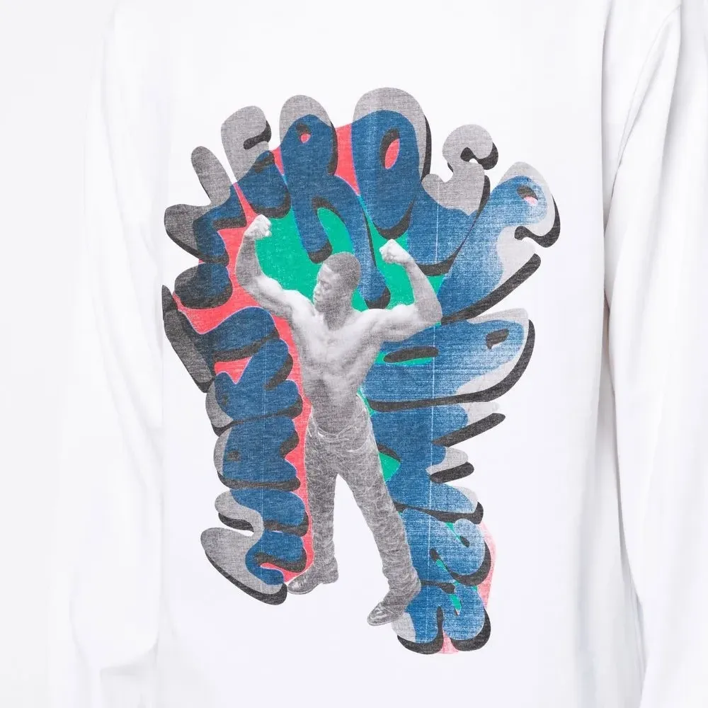 Футболка с длинными рукавами и принтом