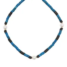 Колье с жемчугом и ракушками